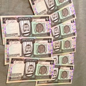 Nine Currency notes from Saudi Arabia